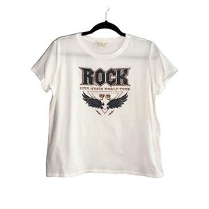 ROCK live music world tour boxy graphic tee Medium